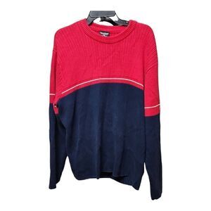 0127 -Vintage Ralph Lauren Polo jeans company flag sweater knit size L